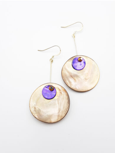 Renaissance earrings made of Murano glass beads,925 silver hooks