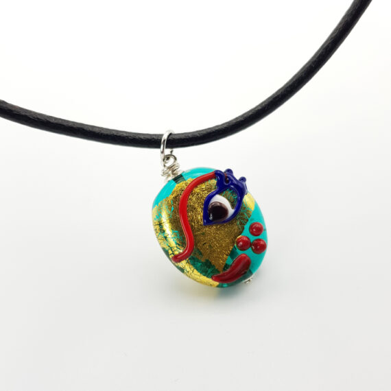 Picasso Pendant made from Murano glass